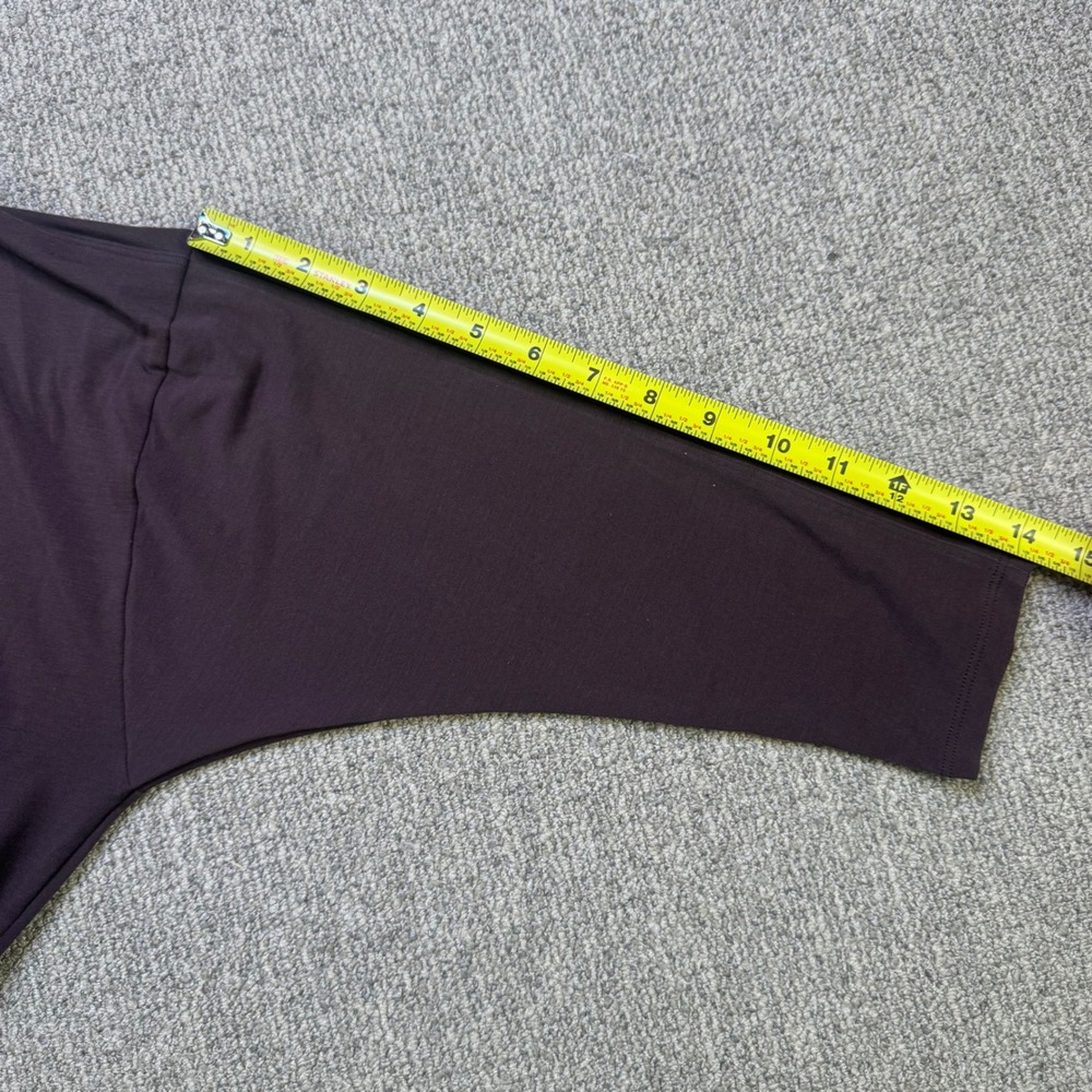 Athleta Womens XS Brown Dolman 3/4 Sleeve Boat Neck Back Cutout Top EUC - Picture 6 of 9